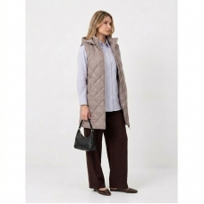Жилет женский стеганый, цвет-бежевый