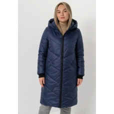 Полупальто женское демисезонное   утепленное стеганое  , цвет - синий