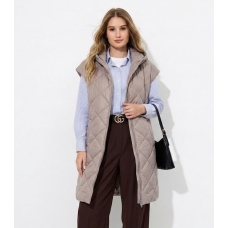 Жилет женский стеганый, цвет-бежевый