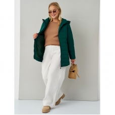 Куртка с капюшоном женская демисезонная, цвет - изумруд