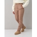 Брюки женские утепленные, цвет-капучино