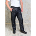 Утепленные синтепоном мужские брюки на поясе- резинка, цвет - черный