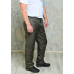 Утепленные синтепоном мужские брюки на поясе- молния, цвет- хаки