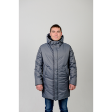 Куртка парка мужская демисезонная,с утеплителем.Цвет-серый