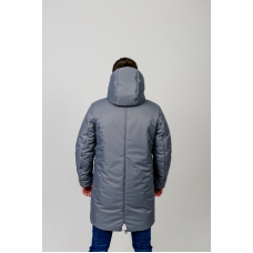 Куртка парка мужская демисезонная,с утеплителем.Цвет-серый