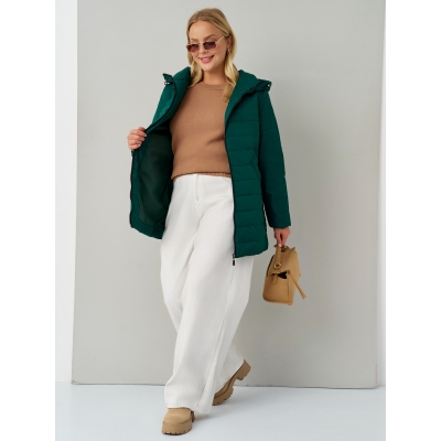 утепленная женская куртка с капюшоном