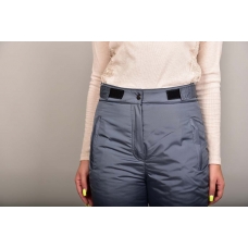 Утепленные женские брюки с высокой спинкой, цвет- графит