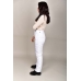 Утепленные женские брюки с высокой спинкой, цвет- белый