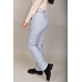 Утепленные женские брюки с высокой спинкой, цвет- светло-серый