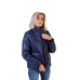 Утепленная  женская куртка с обьемным карманом,  цвет - синий