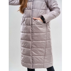 Длинное женское пальто  для еврозимы,цвет - бежевый