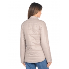 Утепленная  женская куртка-рубашка,цвет-бежевый