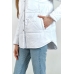 Утепленная  женская куртка-рубашка,цвет-белый|Фабрика12