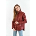 Утепленная  женская куртка-рубашка,цвет-бордовый