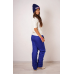 Утепленные женские брюки на поясе-резинке,цвет - синий