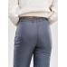 Утепленные женские брюки на поясе с завышенной талией, цвет - графит