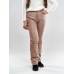 Утепленные женские брюки на поясе с завышенной талией, цвет - капучино